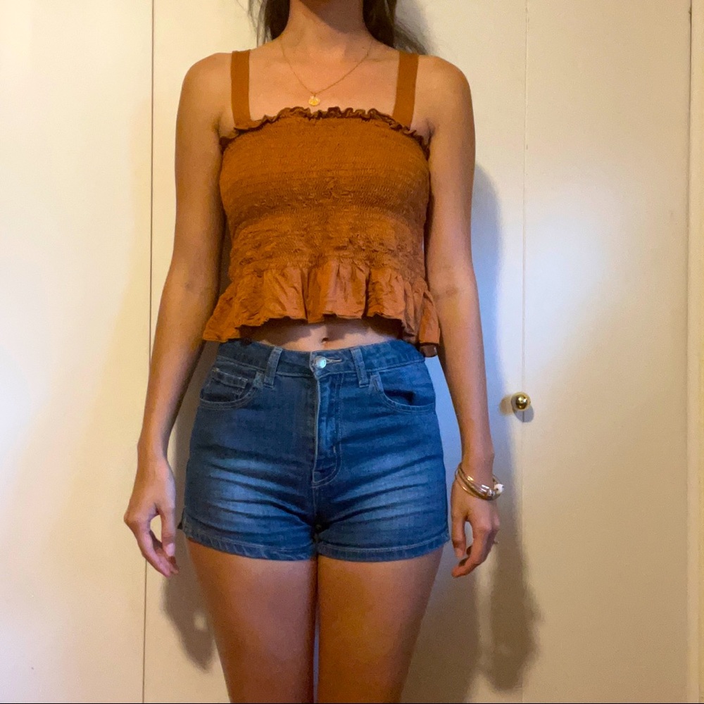 Smocked crop top